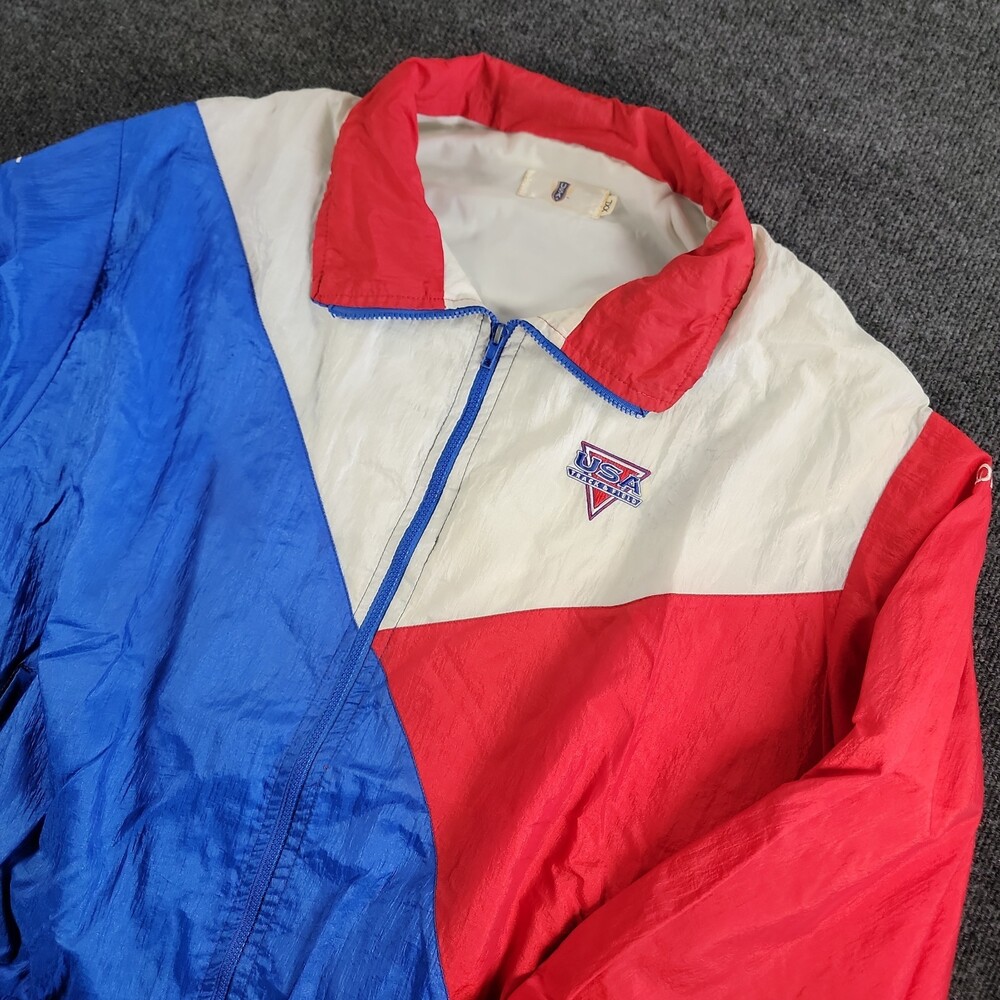 Vintage USA United Sports Apparel Men’s Full zip Windbreaker Jacket Size 2XL